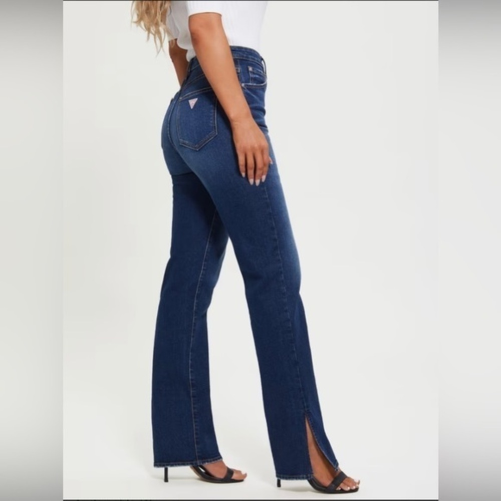 Guess split hem relaxed straight jeans - brand new